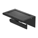 BIANCA MATTE BLACK TOILET ROLL HOLDER WITH PHONE HOLDER