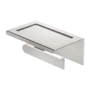 BIANCA BRUSHED NICKEL TOILET ROLL HOLDER WITH PHONE HOLDER