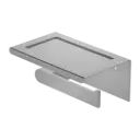 BIANCA GUN METAL TOILET ROLL HOLDER WITH PHONE HOLDER