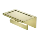 BIANCA BRUSHED GOLD TOILET ROLL HOLDER WITH PHONE HOLDER