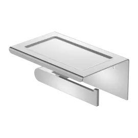 BIANCA CHROME TOILET ROLL HOLDER WITH PHONE HOLDER