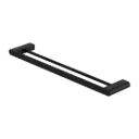 BIANCA MATTE BLACK DOUBLE TOWEL RAIL 600MM