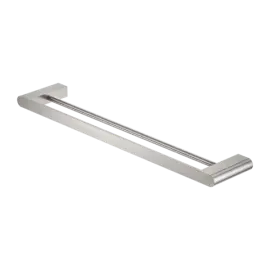 BIANCA BRUSHED NICKEL DOUBLE TOWEL RAIL 600MM