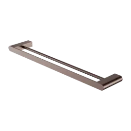 BIANCA BRUSHED BRONZE DOUBLE TOWEL RAIL 600MM