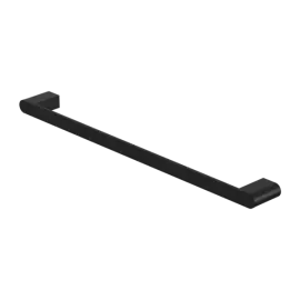 BIANCA MATTE BLACK SINGLE TOWEL RAIL 800MM