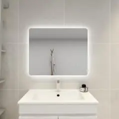 750(W) x 600mm(H) Jasper Smart touch free controls LED backlit mirror Pencil Edge