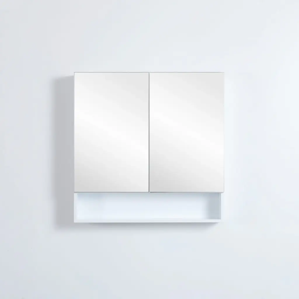 Fremantle Shaving Cabinet – Two Doors – Matte White – 750x750x155mm