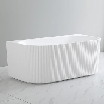Bari Grove Oval Free Standing Bathtub 1500mm Matte White