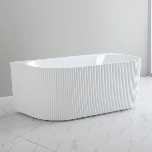 Bari Grove Oval Free Standing Bathtub 1700mm Gloss White