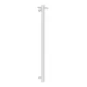 HEATED VERTICAL MATTE WHITE TOWEL RAIL BRUSHED
