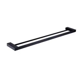 CELIA DOUBLE TOWEL RAIL 600MM MATTE BLACK 