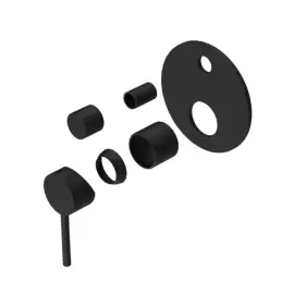 DOLCE MATTE BLACK SHOWER MIXER WITH DIVERTOR TRIM KITS