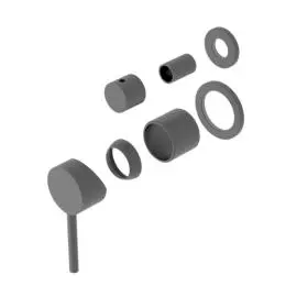 DOLCE MATTE BLACK SHOWER MIXER WITH DIVERTOR SEPARATE BACK PLATE TRIM KITS