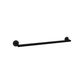 DOLCE MATTE BLACK SINGLE TOWEL RAIL 700MM