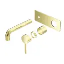 DOLCE WALL BASIN/BATH MIXER TRIM KITS ONLY BRUSHED GOLD 