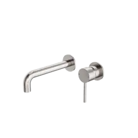 DOLCE WALL BASIN/BATH MIXER SEPARATE BACK PLATE BRUSHED NICKEL 