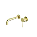 DOLCE WALL BASIN/BATH MIXER SEPARATE BACK PLATE BRUSHED GOLD 