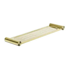NEW MECCA METAL SHOWER SHELF BRUSHED GOLD 