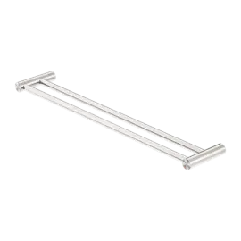 NEW BRUSHED NICKEL MECCA DOUBLE TOWEL RAIL 600MM