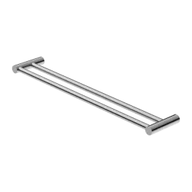 NEW CHROME MECCA DOUBLE TOWEL RAIL 800MM