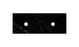 1200*460*20mm Nero Marquina Centre Waste & 2 o’clock or 10 o’clock tap hole-Double Bowl 