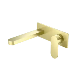 ECCO WALL BASIN/BATH MIXER BRUSHED GOLD 