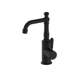 YORK MATTE BLACK BASIN MIXER WITH METAL LEVER