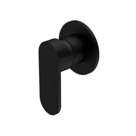 ECCO SHOWER MIXER 80MM ROUND PLATE MATTE BLACK 