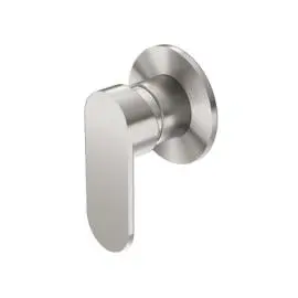ECCO SHOWER MIXER 80MM ROUND PLATE BRUSHED NICKEL 