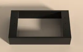 PVC Kickboard 740*430*150mm Matte Black