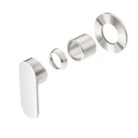ECCO SHOWER MIXER 80MM ROUND PLATE TRIM KITS ONLY BRUSHED NICKEL 
