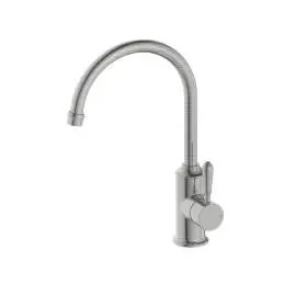 YORK CHROME KITCHEN MIXER GOOSENECK SPOUT WITH METAL LEVER