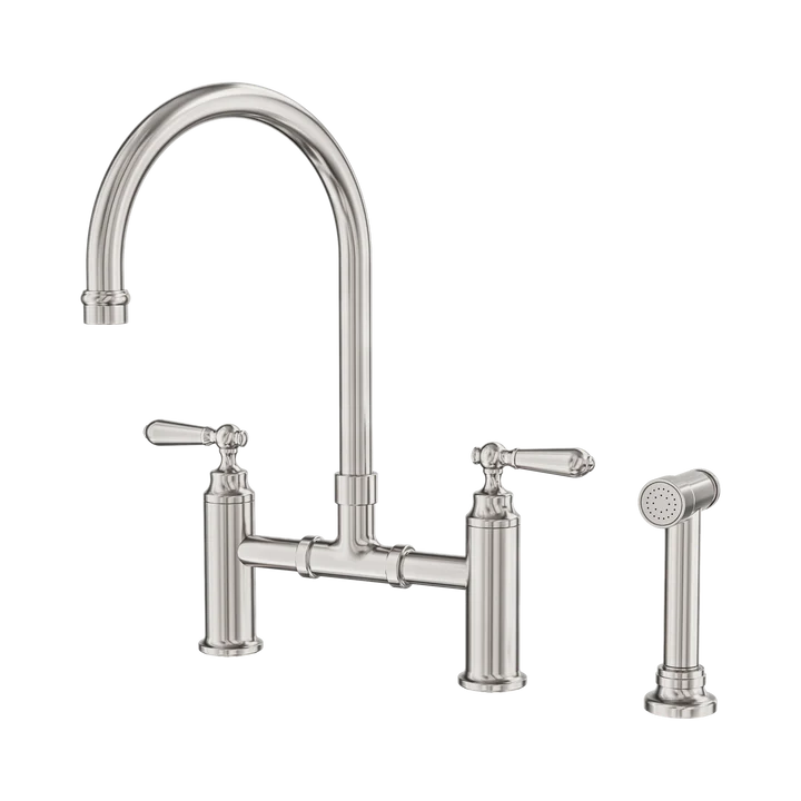  York Bridge Kitchen Set With Hand Spray Brushed Nickel 