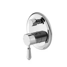 YORK SHOWER MIXER WITH DIVERTOR WITH METAL LEVER CHROME 