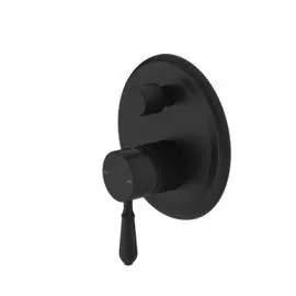 YORK SHOWER MIXER WITH DIVERTOR WITH METAL LEVER MATTE BLACK 