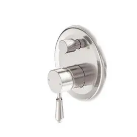 YORK SHOWER MIXER WITH DIVERTOR WITH METAL LEVER AGED BRASS 
