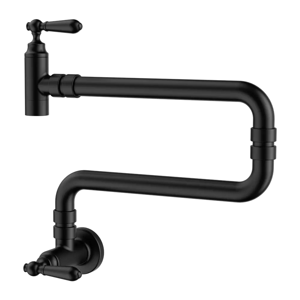 YORK WALL MOUNTED POT FILLER MATTE BLACK 