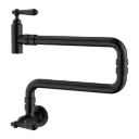 YORK WALL MOUNTED POT FILLER MATTE BLACK 