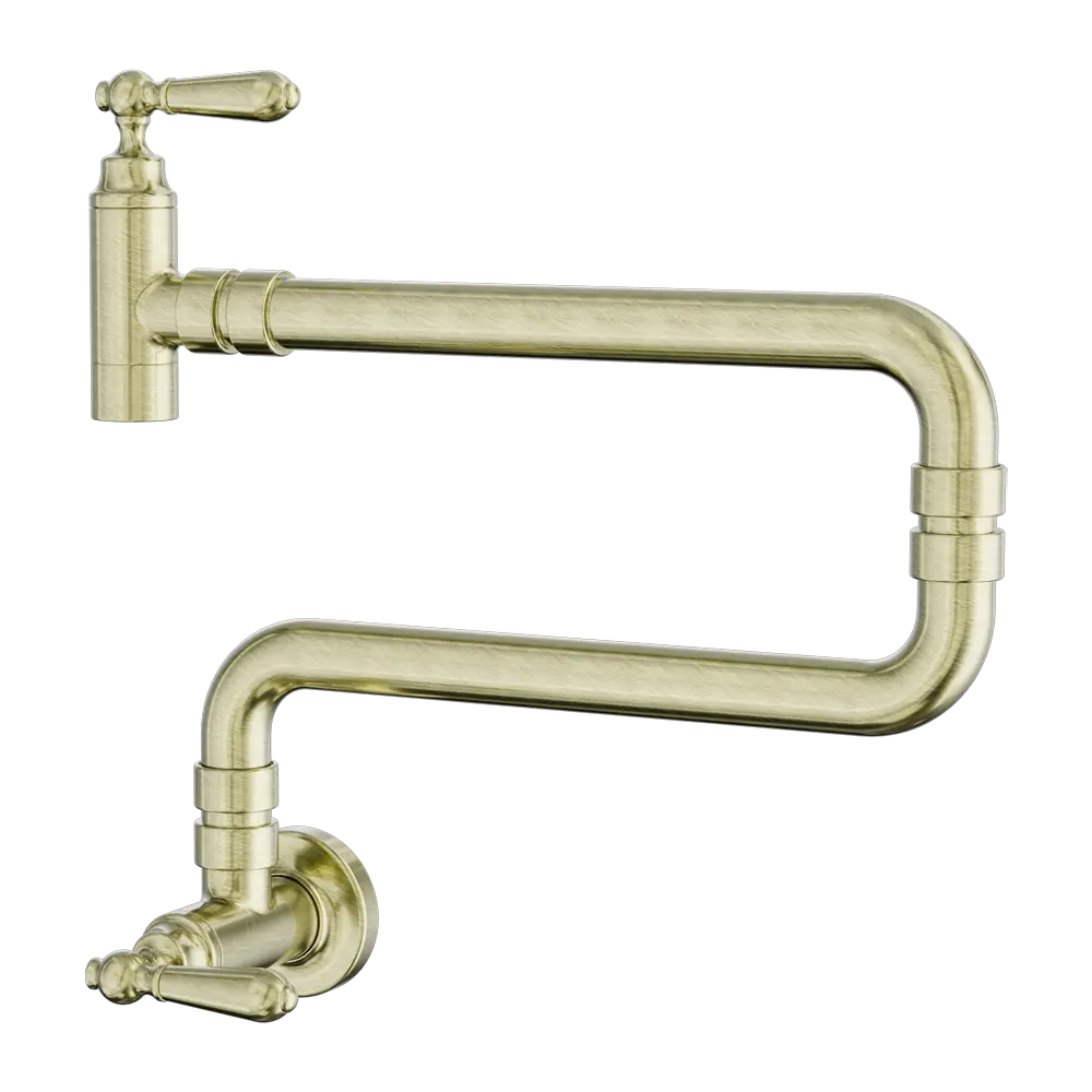 YORK WALL MOUNTED POT FILLER AGED BRASS 