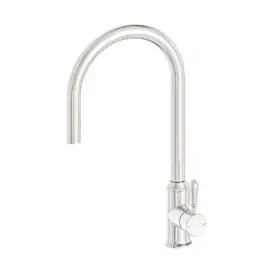 YORK BRUSHED NICKEL PULL OUT SINK MIXER WITH VEGIE SPRAY FUNCTION WITH METAL LEVER