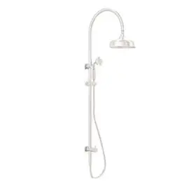 YORK BRUSHED NICKEL TWIN SHOWER WITH METAL HAND SHOWER