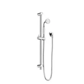 YORK CHROME SHOWER RAIL WITH WHITE PORCELAIN HAND SHOWER