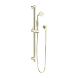 YORK AGED BRASS SHOWER RAIL WITH METAL HAND SHOWER
