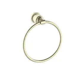 YORK AGED BRASS TOWEL RING