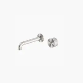 KARA BRUSHED NICKEL PROGRESSIVE WALL BASIN/BATH SET 120MM
