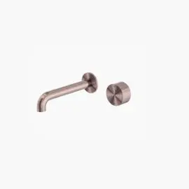 KARA BRUSHED BRONZE PROGRESSIVE WALL BASIN/BATH SET 120MM