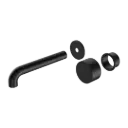 KARA MATTE BLACK PROGRESSIVE WALL BASIN/BATH SET 120MM TRIM KITS