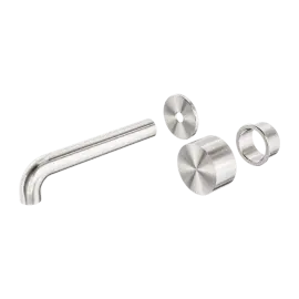 KARA BRUSHED NICKEL PROGRESSIVE WALL BASIN/BATH SET 160MM TRIM KITS