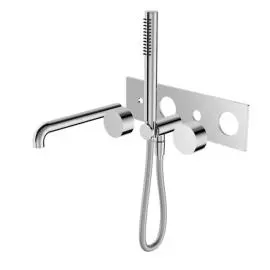 KARA PROGRESSIVE SHOWER SYSTEM WITH SPOUT 230MM TRIM KITS ONLY CHROME 
