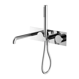 KARA PROGRESSIVE SHOWER SYSTEM WITH SPOUT 250MM CHROME 